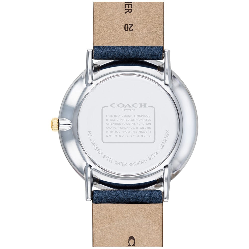 Coach Perry White Dial Blue Leather Strap Watch for Women - 14503156