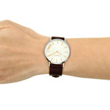 Coach Perry White Dial Brown Leather Strap Watch for Women - 14503154