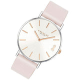 Coach Perry White Dial Pink Leather Strap Watch for Women - 14503128