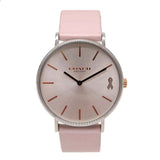 Coach Perry White Dial Pink Leather Strap Watch for Women - 14503128