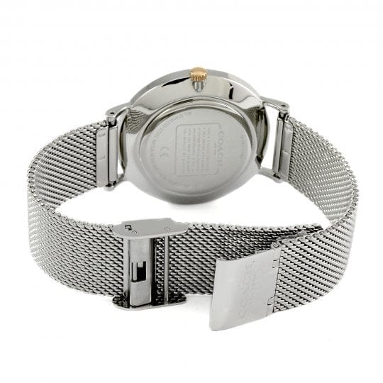 Coach Perry White Dial Silver Mesh Bracelet Watch for Women - 14503124