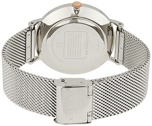 Coach Perry White Dial Silver Mesh Bracelet Watch for Women - 14503124