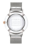 Coach Perry White Dial Silver Mesh Bracelet Watch for Women - 14503124