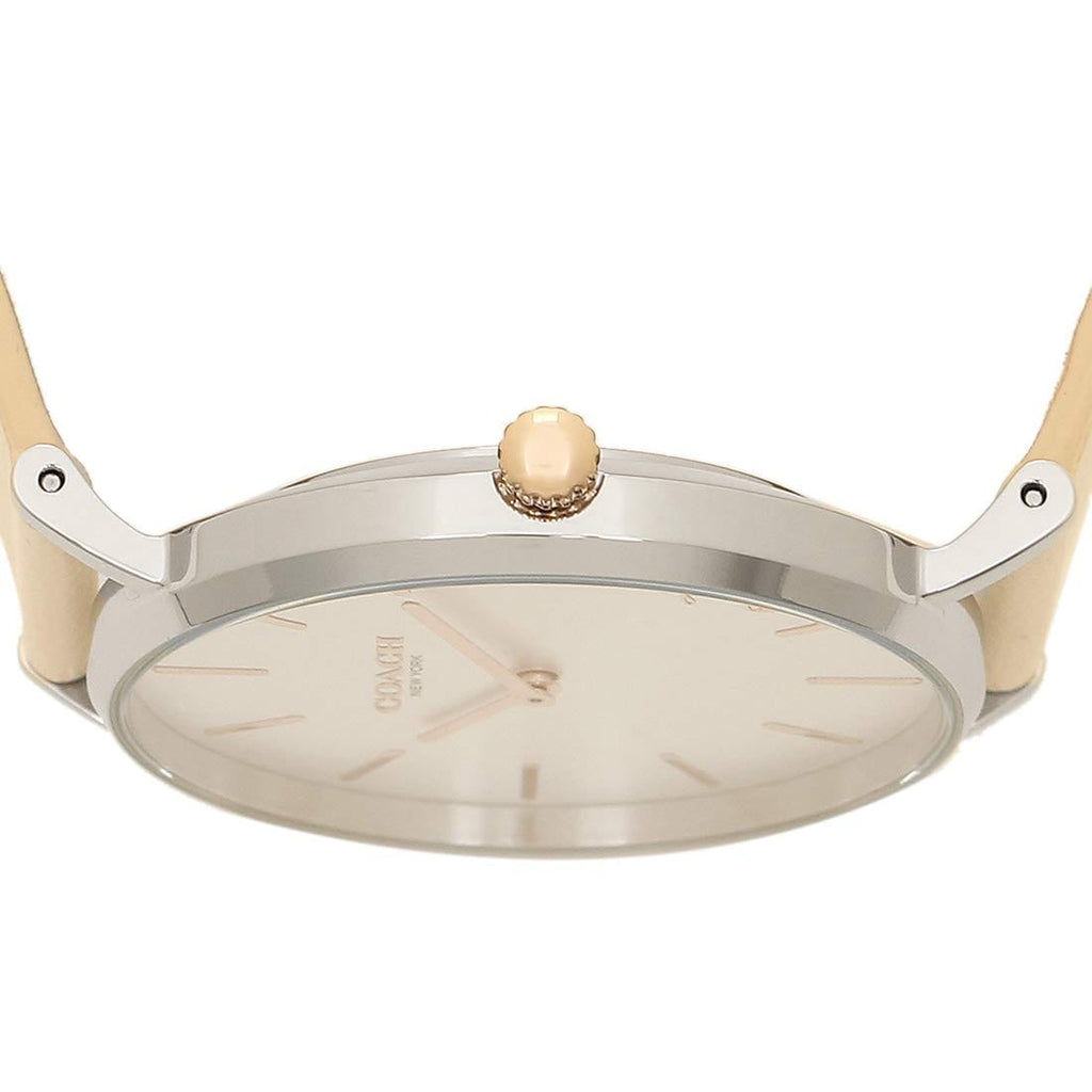 Coach Perry White Dial White Leather Strap Watch for Women - 14503117