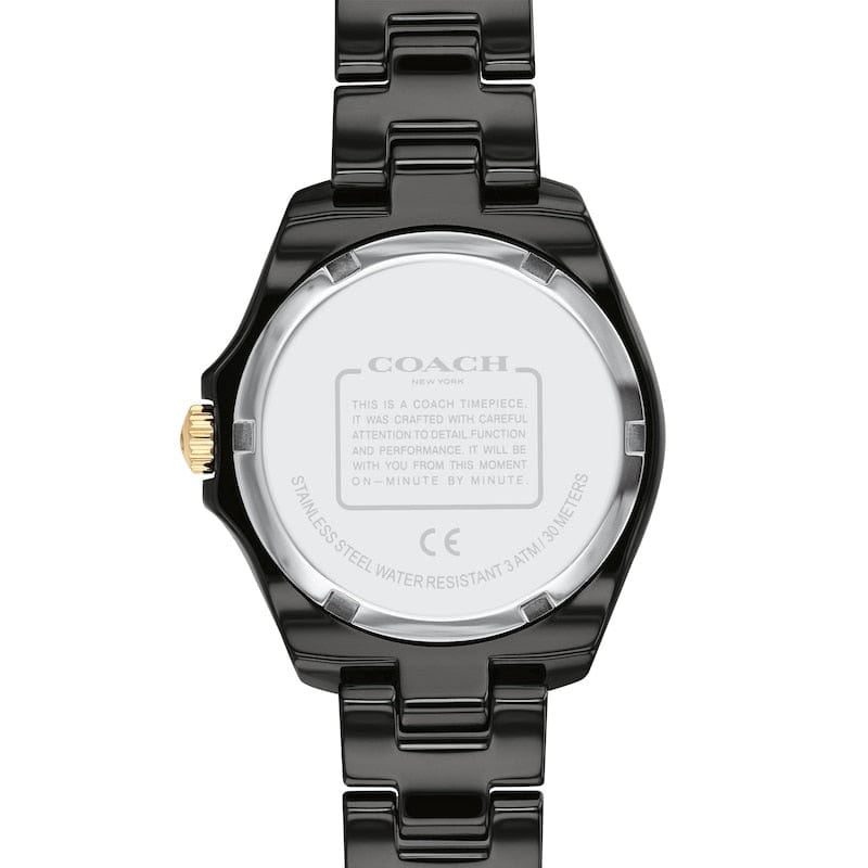 Coach Preston Black Dial Black Steel Strap Watch for Women - 14503461
