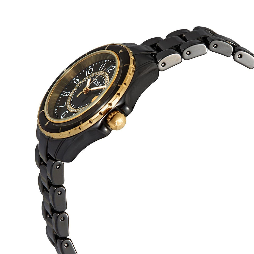 Coach Preston Black Dial Black Steel Strap Watch for Women - 14503461
