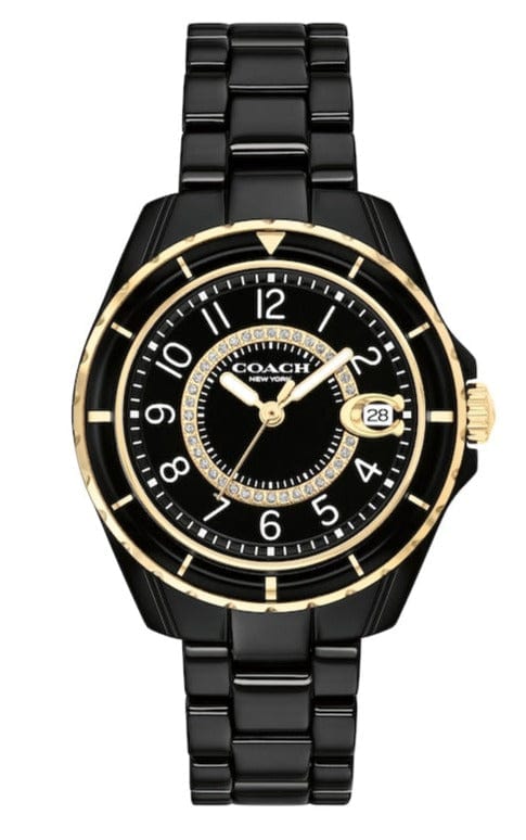 Coach Preston Black Dial Black Steel Strap Watch for Women - 14503461