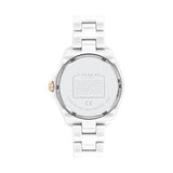 Coach Preston Mother of Pearl White Dial White Steel Strap Watch for Women - 14503662
