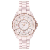 Coach Preston Pink Dial Pink Steel Strap Watch for Women - 14503463