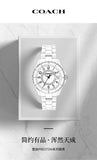 Coach Preston White Dial White Steel Strap Watch for Women - 14503462