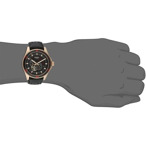 Coach Sullivan Chronograph Black Dial Black Leather Strap Watch for Men - 14602087