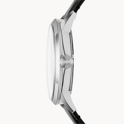 Fossil Townsman Skeleton Black Dial Black Leather Strap Watch for Men - ME3153