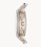 Fossil Virginia Pink Dial Pink Steel Strap Watch for Women - ES4482