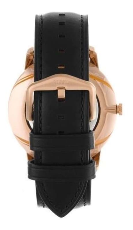 Fossil The Minimalist Black Dial Black Leather Strap Watch for Men - FS5376
