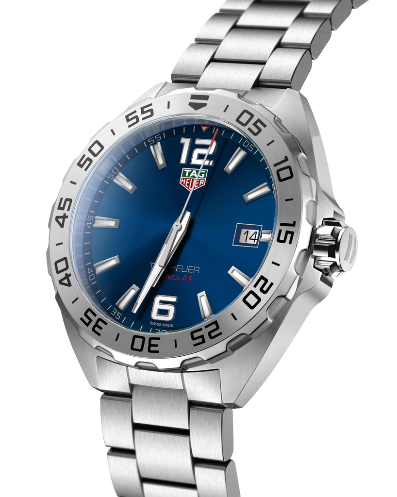 Tag Heuer Formula 1 Blue Dial Silver Steel Strap Watch for Men - WAZ1118.BA0875
