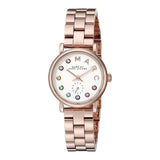 Marc Jacobs Baker Dexter White Dial Rose Gold Steel Strap Watch for Women - MBM3443