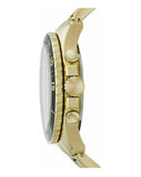 Guess BFF Multifunction Black Dial Gold Steel Strap Watch for Women - W0231L3