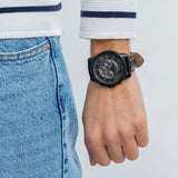 Man wearing a black watch, product image