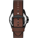 Fossil Nate Chronograph Brown Dial Brown Leather Strap Watch for Men - JR1511
