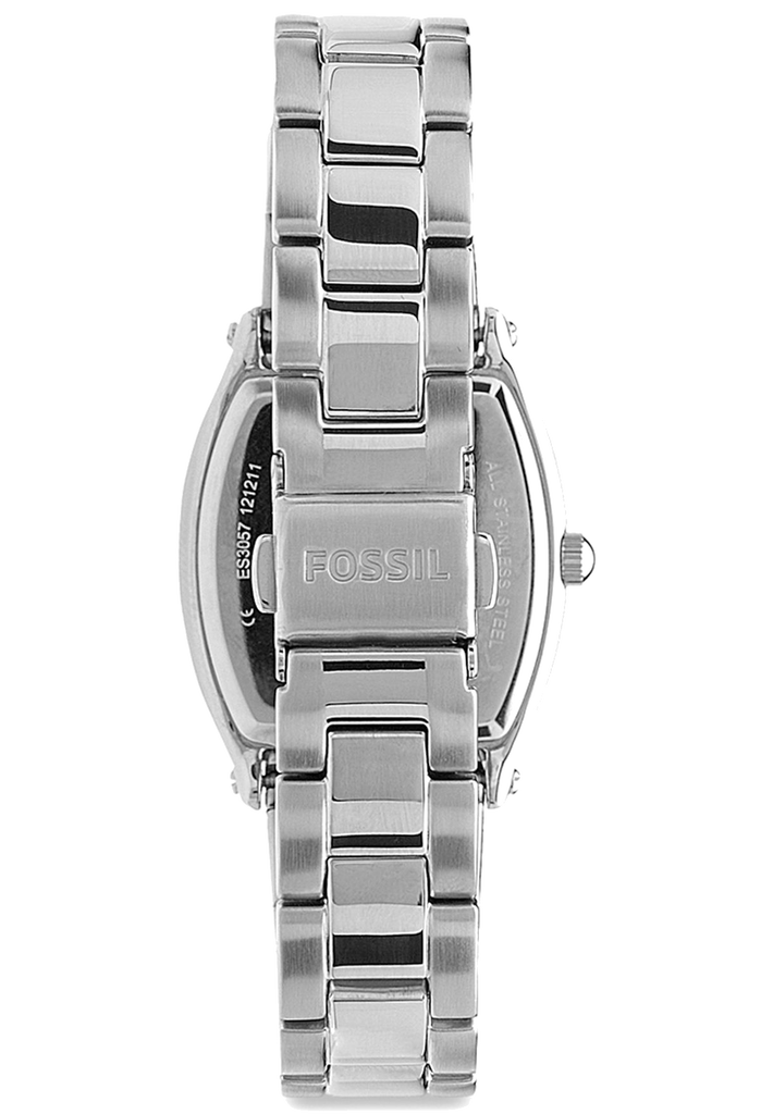 Fossil Wallace Designer Silver Dial Silver Steel Strap Watch for Women - ES3057