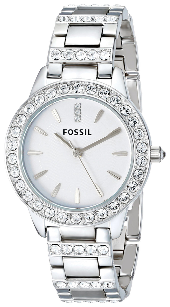 Fossil Jesse White Dial Silver Steel Strap Watch for Women - ES2362