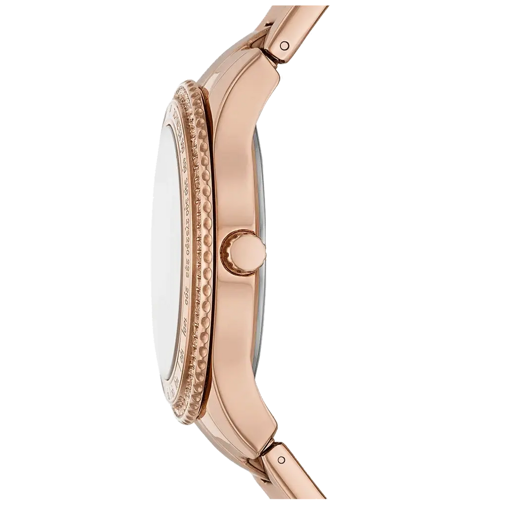 Fossil Stella Sport Multifunction Rose Gold Dial Rose Gold Steel Strap Watch for Women - ES5106