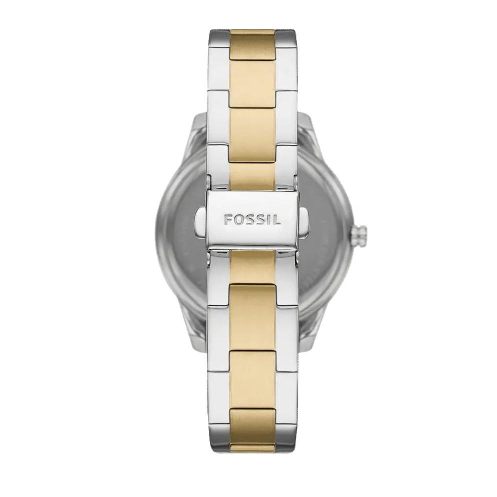 Fossil Stella Sport Multifunction Silver Dial Two Tone Steel Strap Watch for Women - ES5107