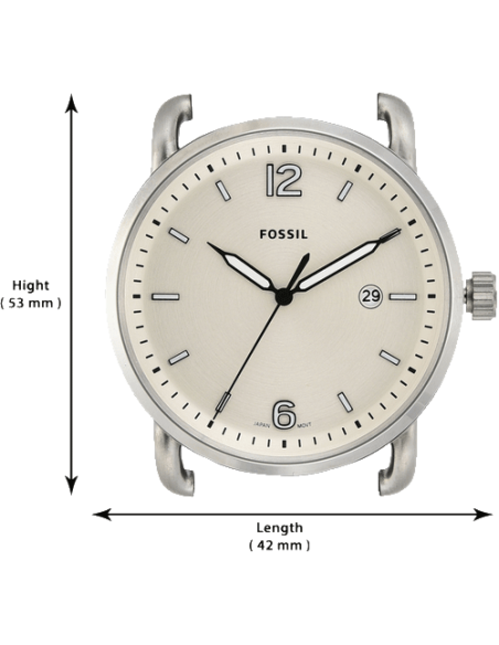 Fossil The Commuter White Dial Brown Leather Strap Watch for Men - FS5275