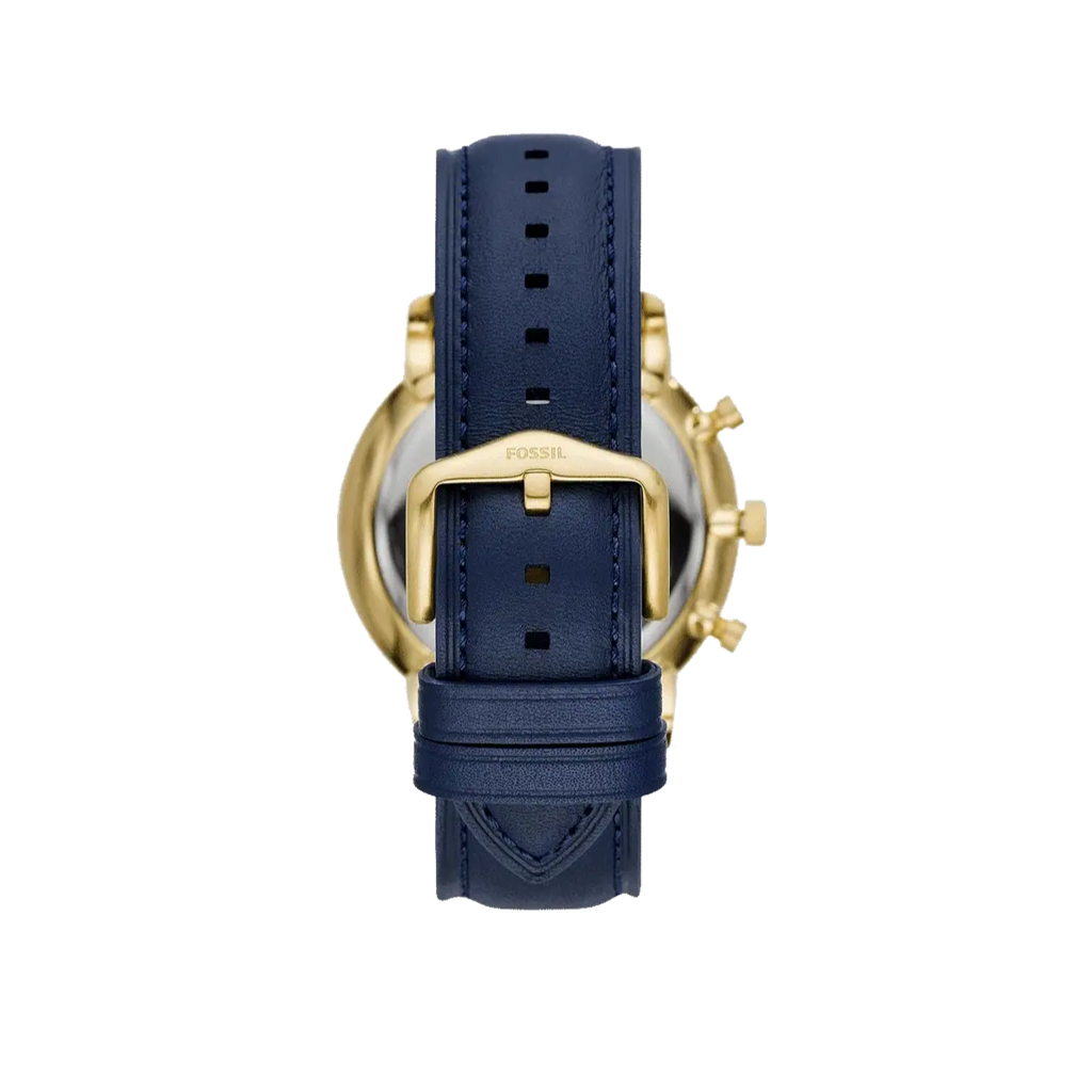 Fossil Neutra Chronograph Blue Dial Blue Leather Strap Watch for Men - FS5790