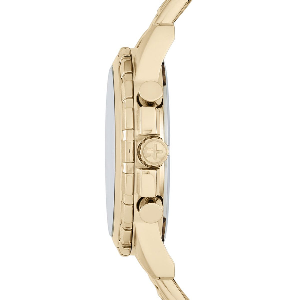 Fossil Dean Chronograph Champagne Dial Gold Steel Strap Watch for Men - FS4867