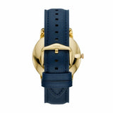 Fossil Neutra Chronograph Blue Dial Blue Leather Strap Watch for Men - FS5790