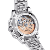 Fossil Townsman Automatic Skeleton White Dial Two Tone Steel Strap Watch for Men - ME3075
