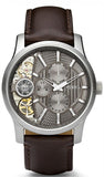 Fossil Twist Chronograph Multifunction Taupe Dial Brown Leather Strap Watch for Men - ME1098