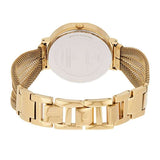 Guess Chiffon Gold Dial Gold Mesh Bracelet Watch For Women - W1083L2