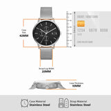AX watch with measurements and credit card comparison.