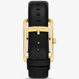 Michael Kors Monroe Three Hand Black Dial Black Leather Strap Watch for Women - MKO1027