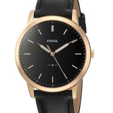Fossil The Minimalist Black Dial Black Leather Strap Watch for Men - FS5376