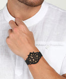 Fossil Nate Chronograph Brown Dial Brown Leather Strap Watch for Men - JR1487