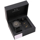 Armani Exchange watch gift set in black box