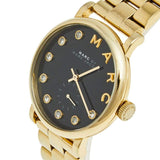 Marc Jacobs Baker Dexter Black Dial Gold Steel Strap Watch for Women - MBM3421