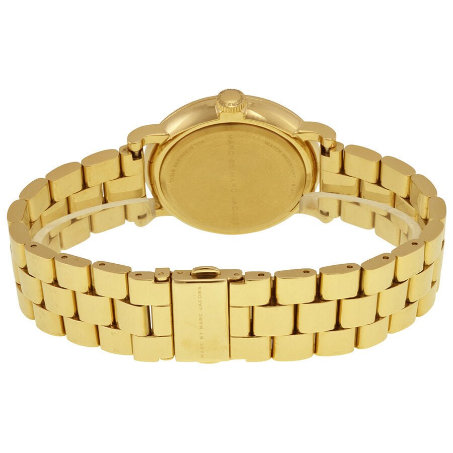 Marc Jacobs Baker Green Dial Gold Steel Strap Watch for Women - MBM3245