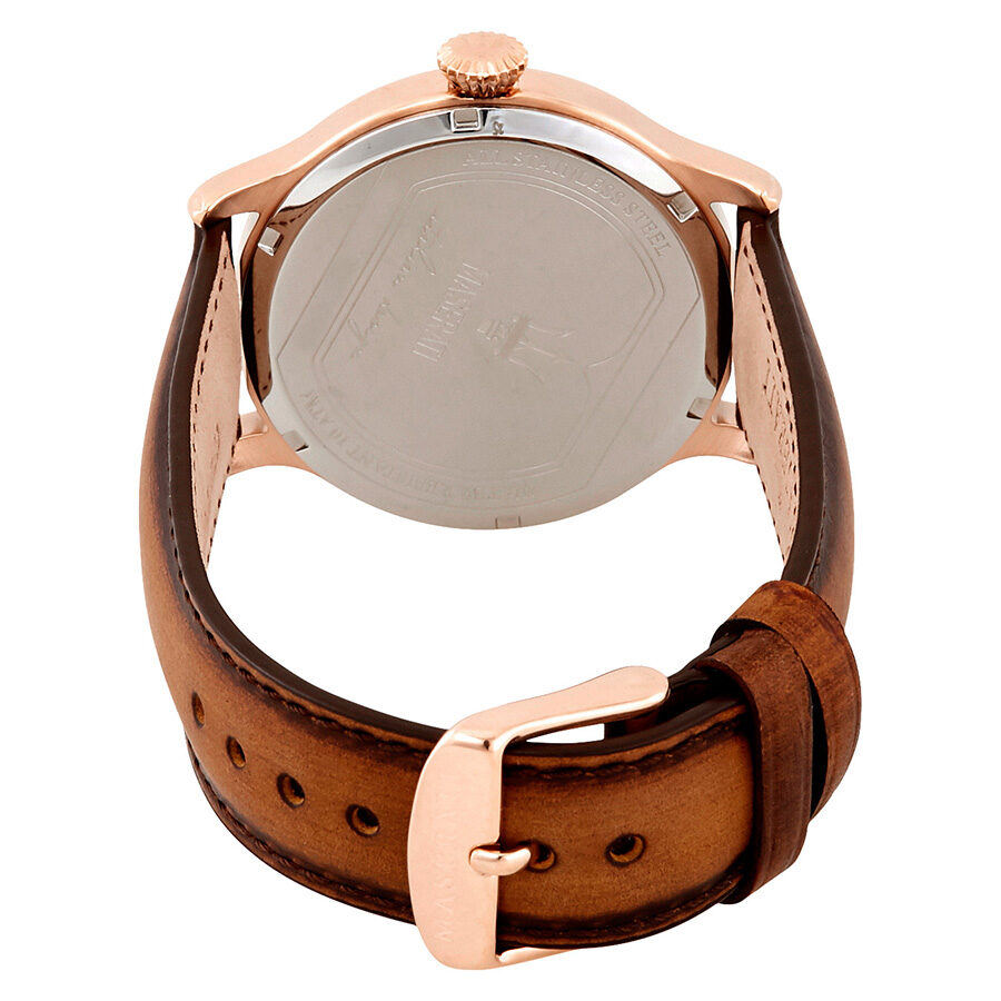 Maserati Epoca Blue Dial Brown Leather Strap Watch For Men - R8851118001