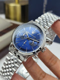 Maserati Epoca Chronograph Blue Dial Silver Steel Strap Watch For Men - R8873618024