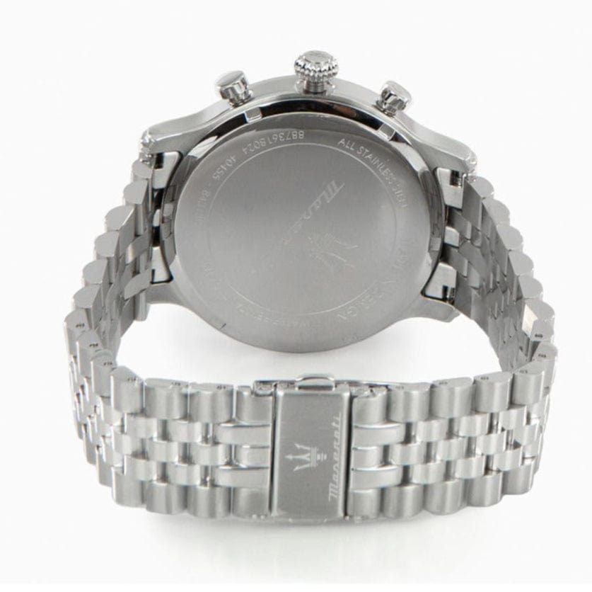 Maserati Epoca Chronograph Blue Dial Silver Steel Strap Watch For Men - R8873618024