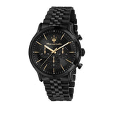 Maserati Epoca Chronograph Limited Edition Black Dial Black Steel Strap Watch For Men - R8873618020