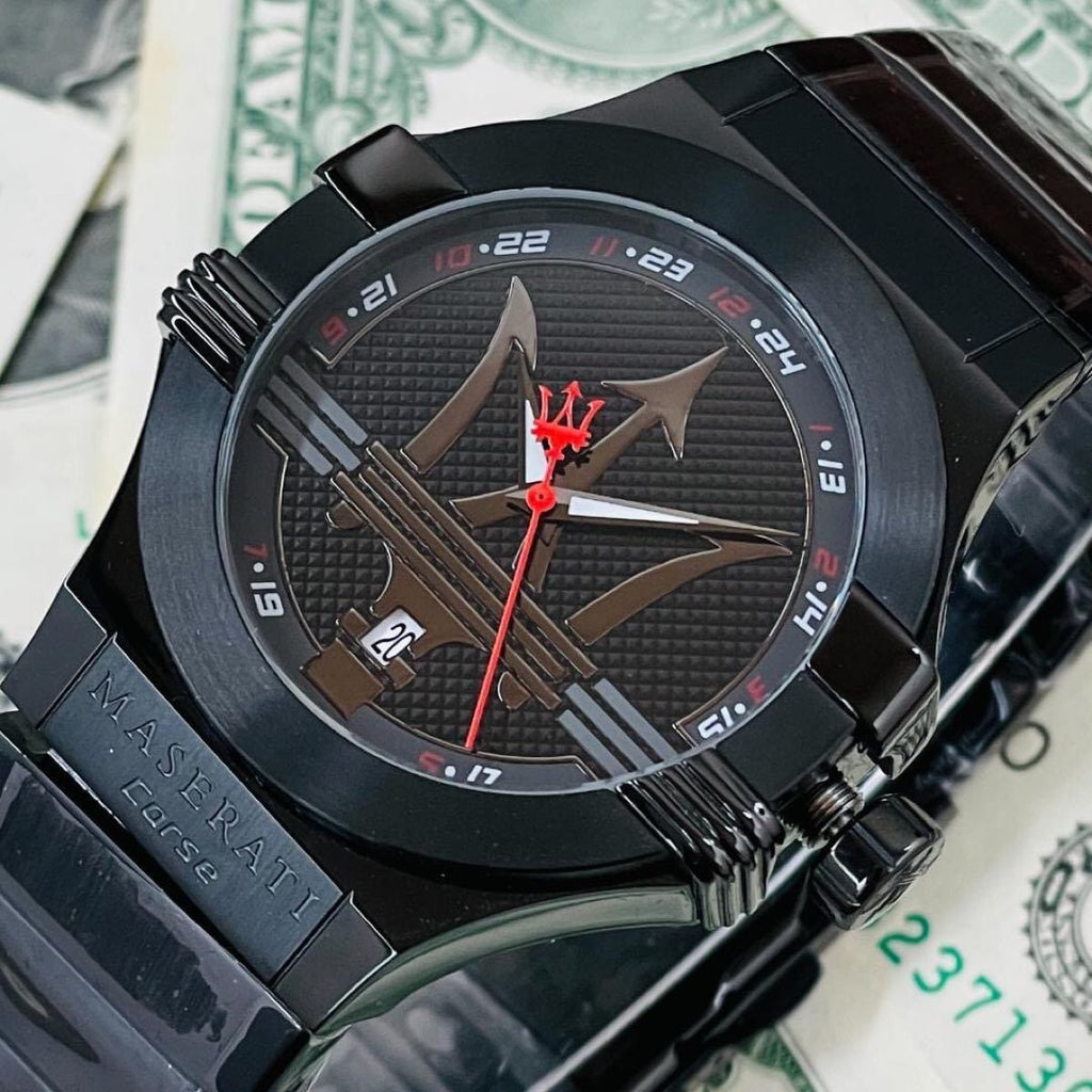 Maserati Potenza 42mm Black Analog Dial Black Strap Watch For Men - R8853108003