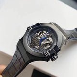 Maserati Potenza Automatic Black Dial Black Leather Strap Watch For Men - R8821108009