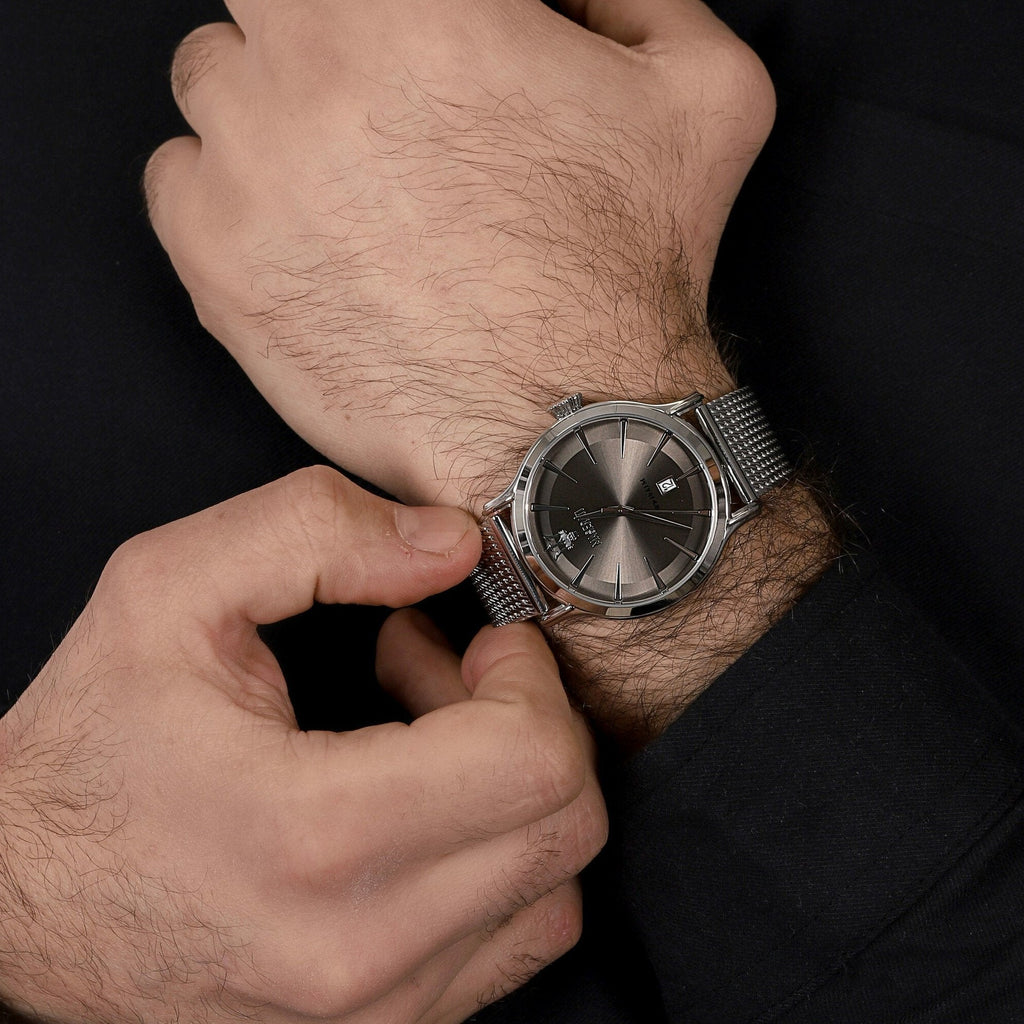 Maserati Epoca Grey Dial Grey Mesh Bracelet Watch For Men - R8853118002