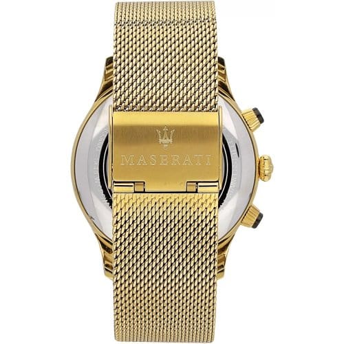 Maserati Ricordo Chronograph Black Dial Stainless Steel Mesh Bracelet Watch For Men - R8873633003