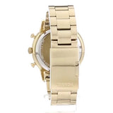 Fossil Townsman Chronograph White Dial Gold Steel Strap Watch for Men - FS5348